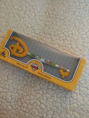 Disney Pluto Yellow and Green Decorative Collectible Key